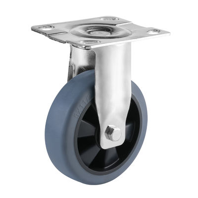 Quality  Medium / Heavy Duty Industrial Casters Wheels Thermoplastic Rubber TPR Caster factory