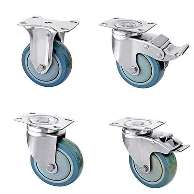 Quality  Medium Duty Stainless Steel Casters 75mm 100mm 125mm Diameter factory