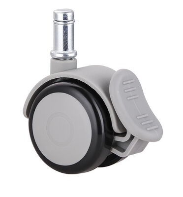 2 Inch M10 Threaded Stem Caster Wheels , TPR Locking Caster Wheels For Chair Kitchen