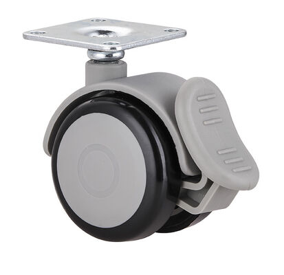 2 Inch M10 Threaded Stem Caster Wheels , TPR Locking Caster Wheels For Chair Kitchen