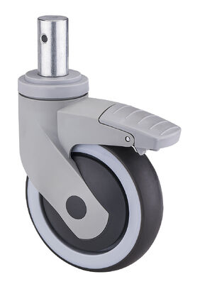 Dajin Medical Casters 125mm 5 Inch Threaded Stem Water proof Shower Chair Toilet Chair Medical bed Swivel Caster Wheels