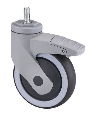 Dajin Medical Casters 125mm 5 Inch Threaded Stem Water proof Shower Chair Toilet Chair Medical bed Swivel Caster Wheels