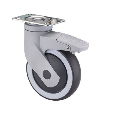 Dajin Medical Casters 125mm 5 Inch Threaded Stem Water proof Shower Chair Toilet Chair Medical bed Swivel Caster Wheels