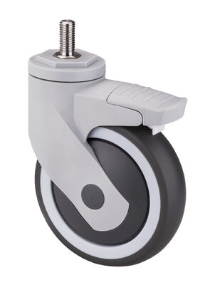 Dajin Medical Casters 125mm 5 Inch Threaded Stem Water proof Shower Chair Toilet Chair Medical bed Swivel Caster Wheels