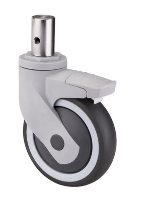 Dajin Medical Casters 125mm 5 Inch Threaded Stem Swivel Caster Wheels