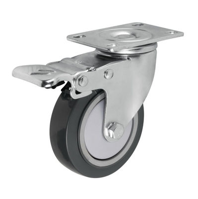 Wear Resistant Industrial Casters Durable PU Castor Wheels Tread Smooth