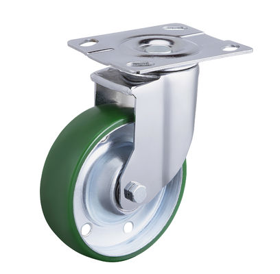 Industrial Steel Caster Wheels Heavy Duty Polyurethane Casters Shock Absorbing