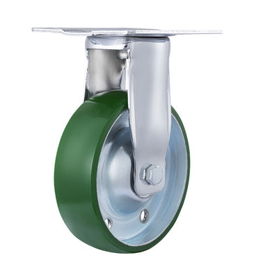Industrial Steel Caster Wheels Heavy Duty Polyurethane Casters Shock Absorbing