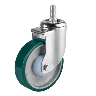 Aluminum Polyurethane Caster Wheels With Ball Bearings , Industrial Medium Heavy Duty Casters