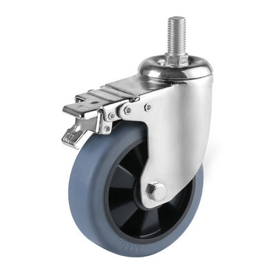 Medium / Heavy Duty Industrial Casters Wheels Thermoplastic Rubber TPR Caster