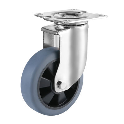 Medium / Heavy Duty Industrial Casters Wheels Thermoplastic Rubber TPR Caster