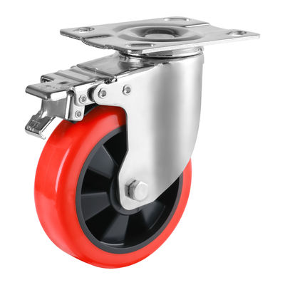 Polyurethane Swivel Caster Wheels Heavy Duty Industrial Steel Casters