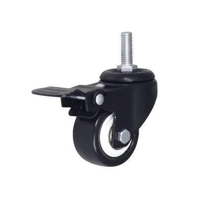 PP PU PVC Universal Furniture Casters Black Lightweight Caster Wheels
