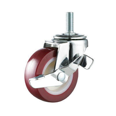Light Duty PU Furniture Casters , Polypropylene Caster Wheels Customized