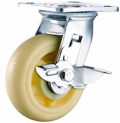 100mm - 200mm Heavy Duty Castors with 50mm Tread Width and 5.75mm Plate Thickness Industrial Casters