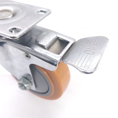 Medium Duty Swivel Casters , Polyurethane Industrial Rigid Caster Wheels