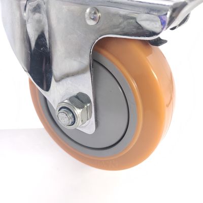Medium Duty Swivel Casters , Polyurethane Industrial Rigid Caster Wheels