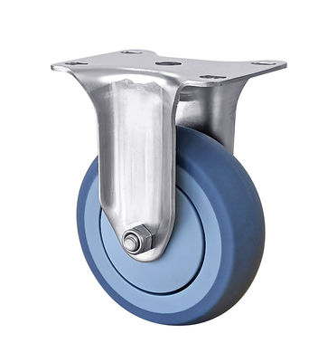 Blue TPR Caster Wheels Medium Duty 100kg-150KG Stainless Steel Castor Wheels