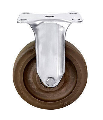 304 Stainless Steel Castor Wheels 125mm High Temperature 280 degrees Celsius Glass Fiber Nylon Caster Wheels