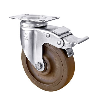 304 Stainless Steel Castor Wheels 125mm  High Temperature Nylon Caster Wheels