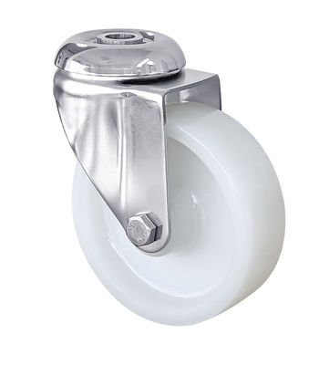 PA Stainless Steel Plate Casters Medium Duty Threaded Caster Wheels 75mm 125mm