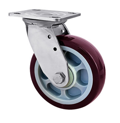 OEM ODM Stainless Steel Casters Heavy Duty Red Polyurethane Wheel Casters