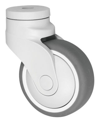 Elastic Thermoplastic Rubber TPR Castors , Plastic Medical Device Caster