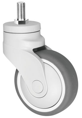 Elastic Thermoplastic Rubber TPR Castors , Plastic Medical Device Caster