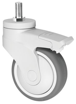 Elastic Thermoplastic Rubber TPR Castors , Plastic Medical Device Caster