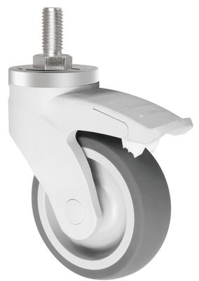 Single Ball Bearing Caster 100kg Load Capacity TPR Casters For Medical Equipment