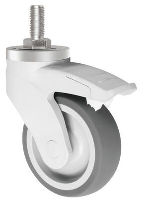 Water Proof Caster 100kg Load Capacity TPR Casters For Medical Equipment