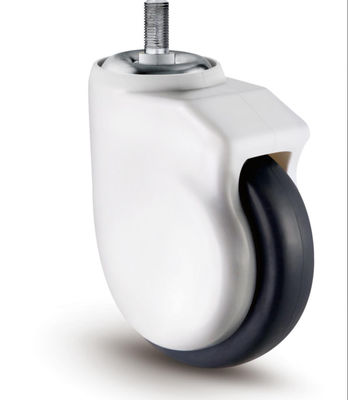 Medium Duty Elastic TPR Caster Wheels 100mm 125mm With Thread Guard