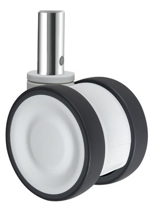 Elastic Thermoplastic Rubber Castor Wheel Medium Duty Twin Wheel Caster OEM ODM