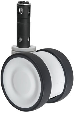 Elastic Thermoplastic Rubber Castor Wheel Medium Duty Twin Wheel Caster OEM ODM