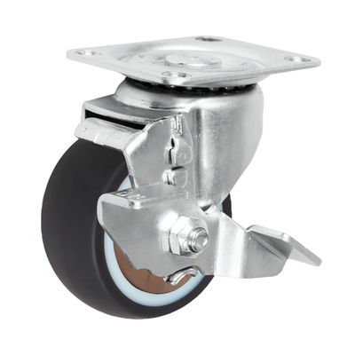 Light Duty Universal Caster Wheels , TPR Furniture Castor Wheels OEM ODM