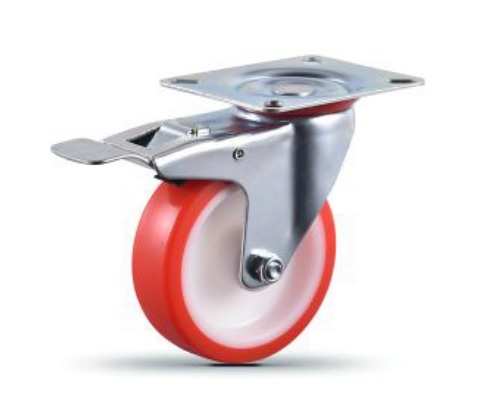 75mm 100mm 125mm Caster Wheels Industrial PU Caster Wheel 3 inch 4 inch