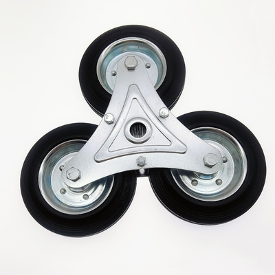 160mm Black Rubber Stair Climbing Caster with Roller Bearing