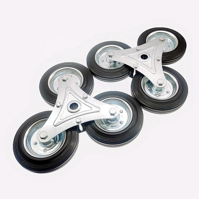 160mm Black Rubber Stair Climbing Caster with Roller Bearing