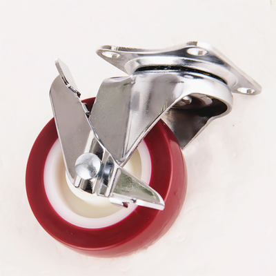 Light-Duty PU Furniture Casters 50-75mm Zinc Plated