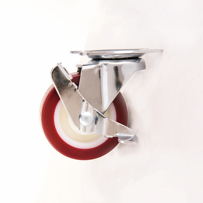 Light Duty PU Furniture Caster Custom Lightweight Caster Wheels 35kg 65kg