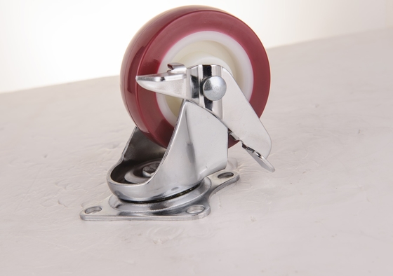 Versatile PU Furniture Casters Zinc Plated 50mm 75mm for Home / Office Settings