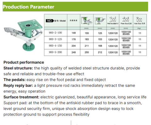 Customized 4inch Japanese Style Lift Up Floor Lock For Casters