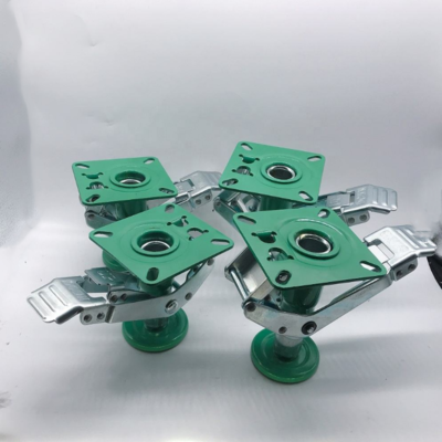 Customized 4inch Japanese Style Lift Up Floor Lock For Casters
