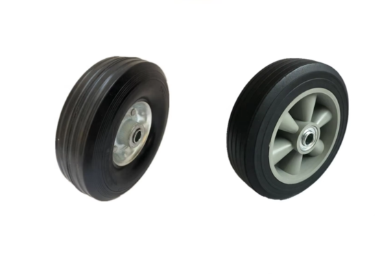 Solid Rubber Wheel 8 Inch Trash Bin Rubbish Trolley Wheel 200x50mm