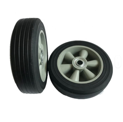 Solid Rubber Wheel 8 Inch Trash Bin Rubbish Trolley Wheel 200x50mm