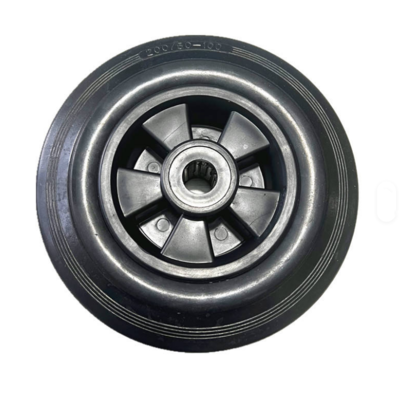 Solid Rubber Wheel 8 Inch Trash Bin Rubbish Trolley Wheel 200x50mm