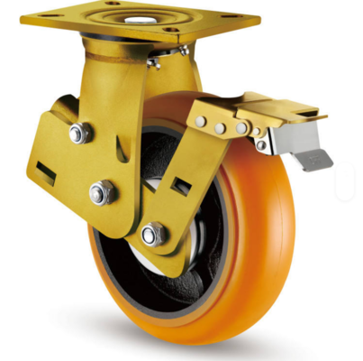 Heavy Duty 8 Inch Swivel Spring Loaded Casters Shock Absorb Casters Wheels