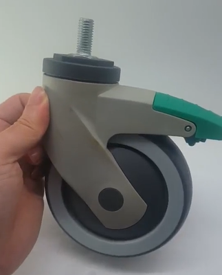 3 Inch Bolt Hole Stem Swivel Medical Trolley Caster Wheels