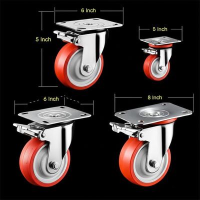 5 Inch 6 Inch Heavy Duty Casters with 360-480 kg Load Capacity and Precision Double-Ball Bearing for Industrial Use