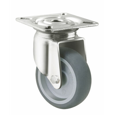 OEM ODM Customized Support Grey Color 2 3 Inches 50-75 kg Load Capacity TPR Stainless Steel Apparatus Casters